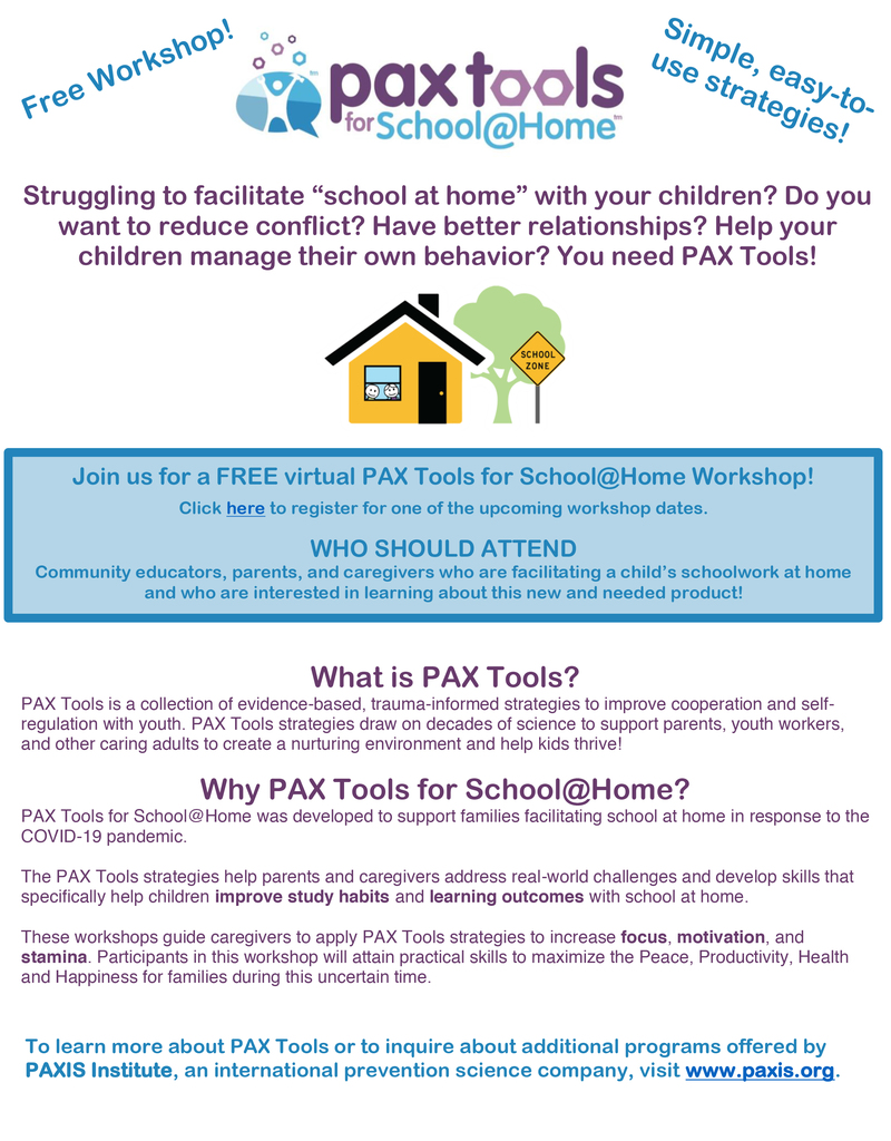 PAX Tools flier