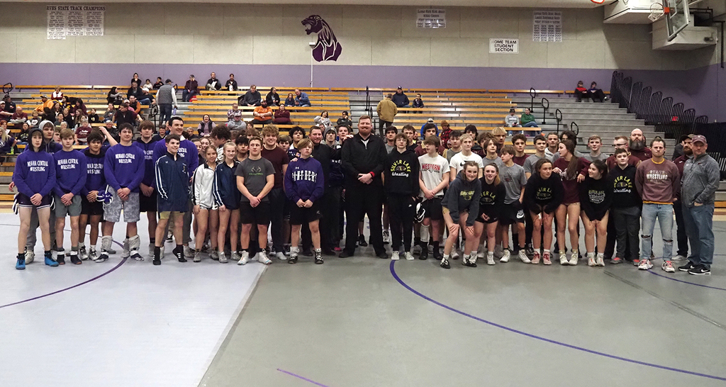 wrestlers and officials