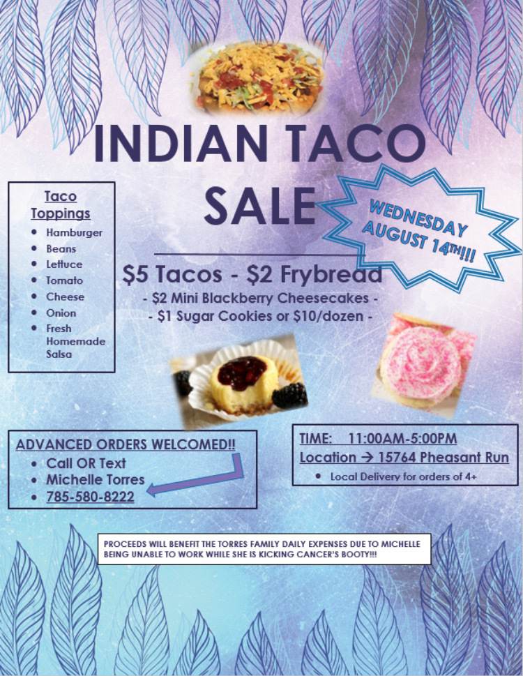 Indian Taco sale flier
